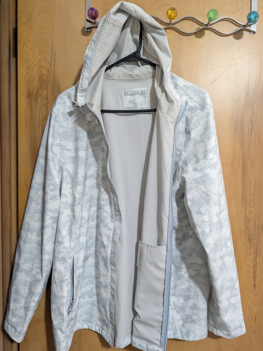 Free Country Women's Light Gray Camouflage Hooded  Jacket